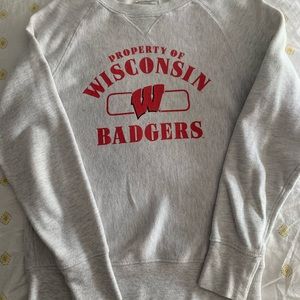 WI Badgers Crew Neck Sweatshirt